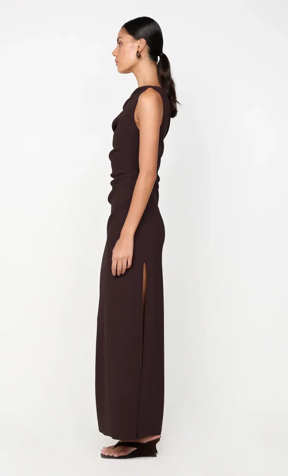 Bec + Bridge Leora Asym Maxi Dress Dark Chocolate Size AU 12 photo 3
