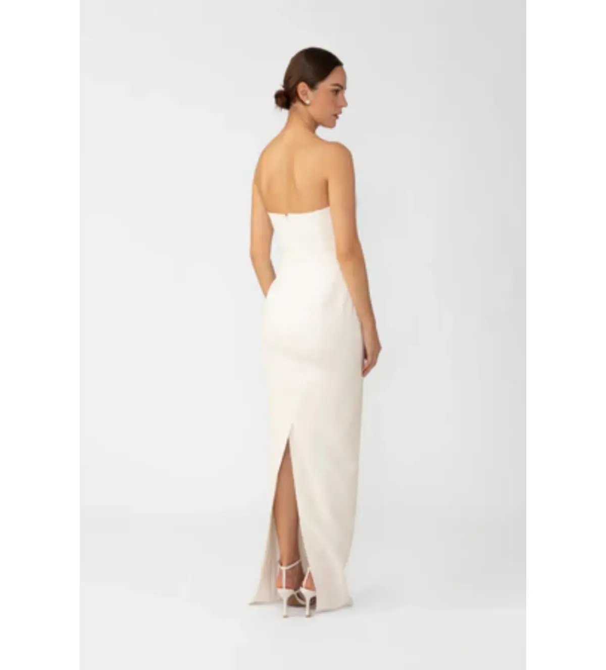 Sau Lee Evelyn Strapless Dress in White Size 2 / AU 6 photo 3