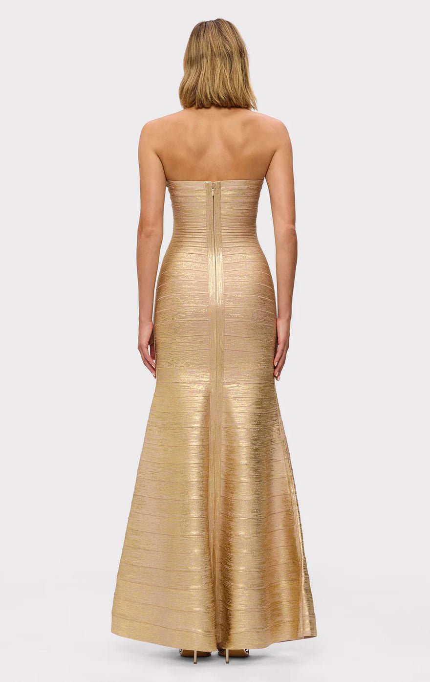 Hervé Léger The Sara gown -  Gold Foil photo 3