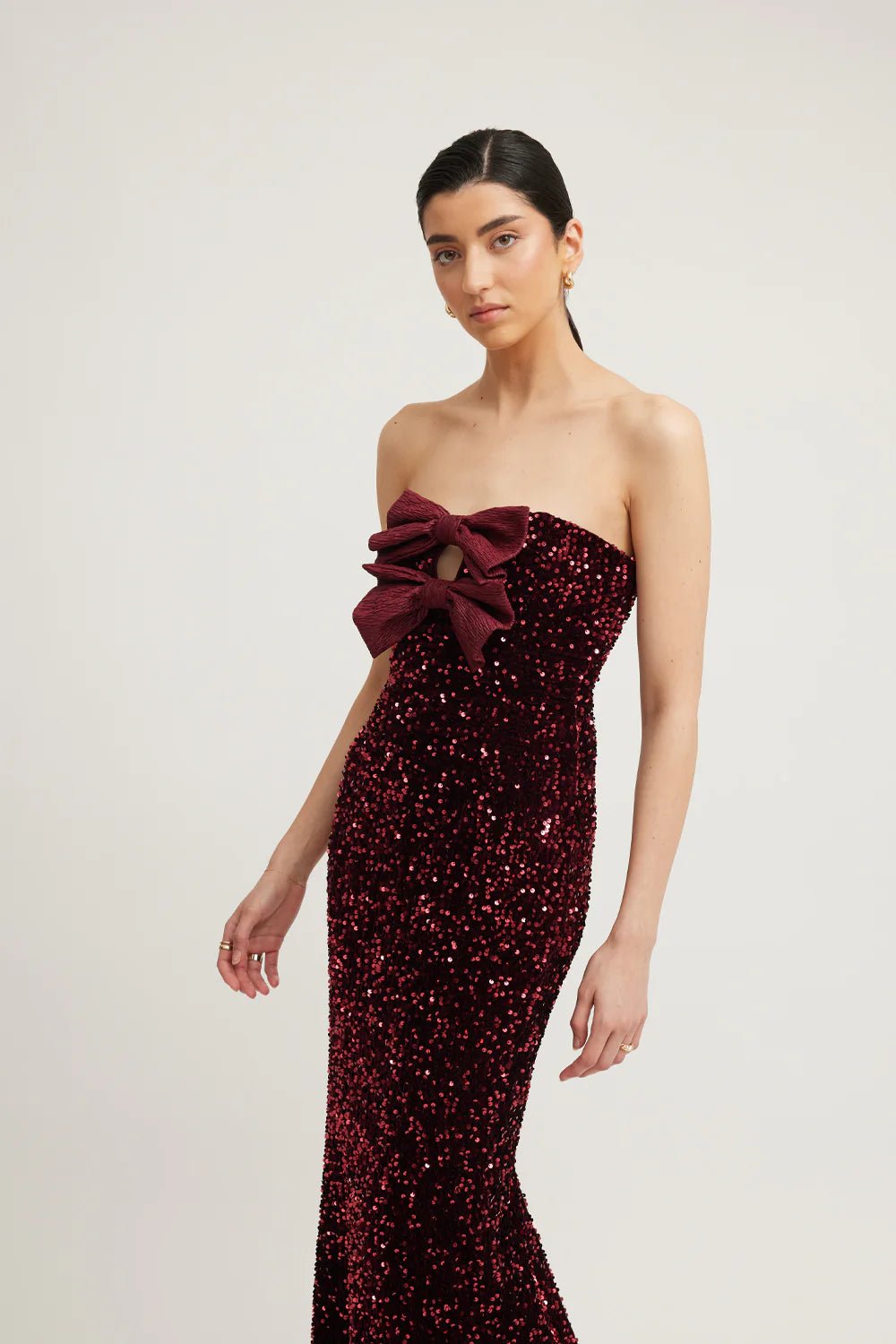 TOJHÀ HARLYNNE DRESS - MERLOT photo 2