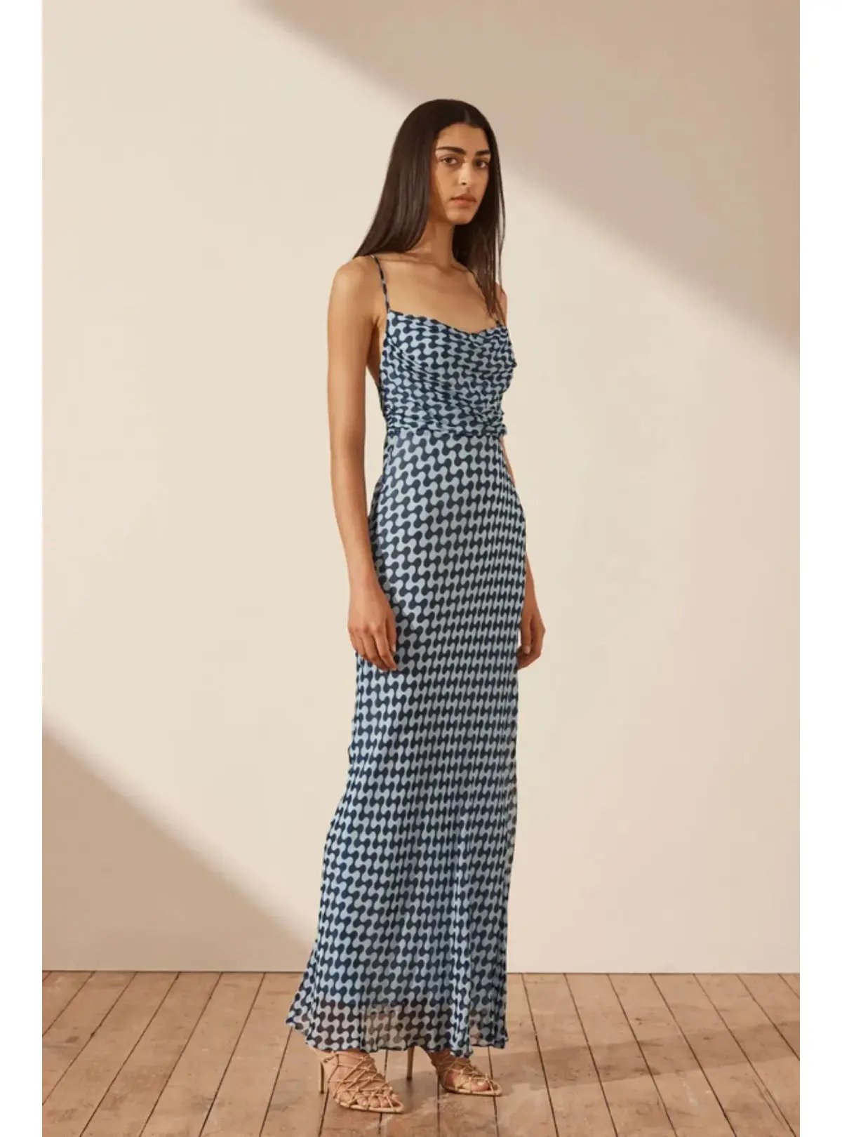 Shona Joy Elina Lace Maxi Dress in Midnight/Ice Size AU 8 photo 2