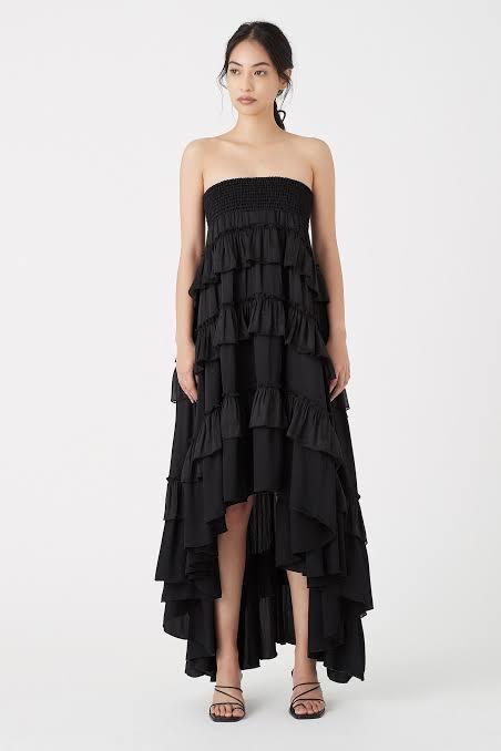 Aje El Paso Tiered Maxi Skirt Black Size 8 photo 3