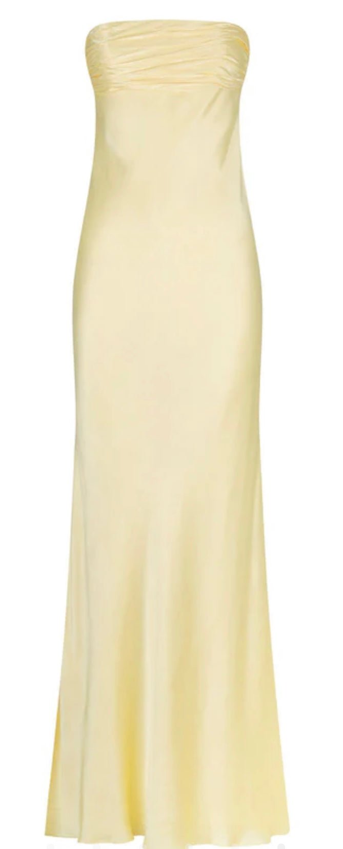 Shona Joy La Lune Strapless Ruched Maxi - Lemon photo 2