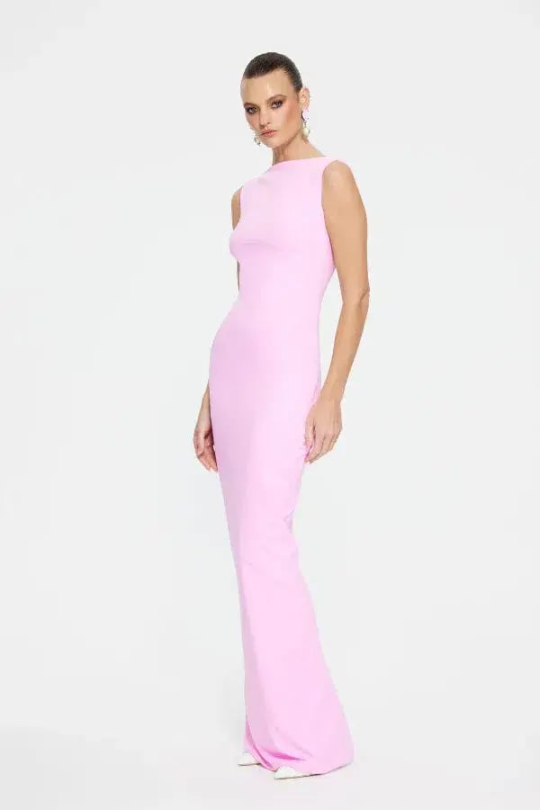 Effie Kats Verona Gown In Taffy Pink Size S/Au 8 photo 2