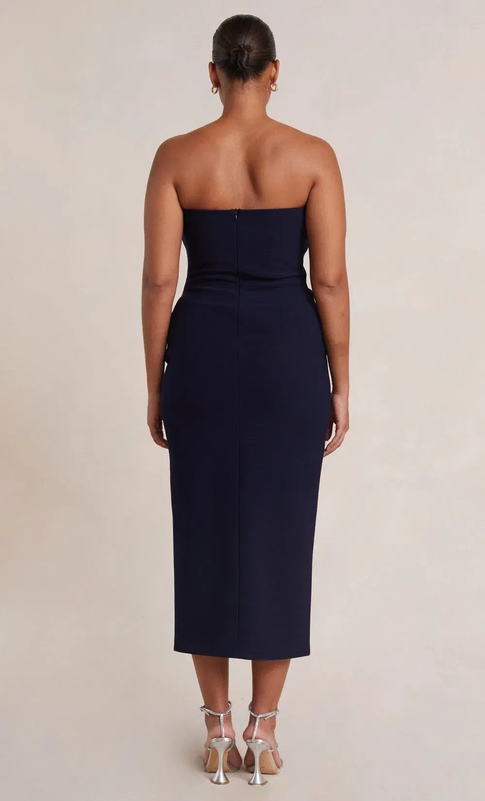 Bec & Bridge Be Mine Strapless Midi Dress Ink Size 10 photo 3