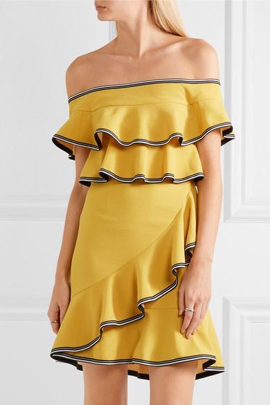 Rebecca Vallance Courtside Ruffle Mini Dress Zest Size 8 photo 2