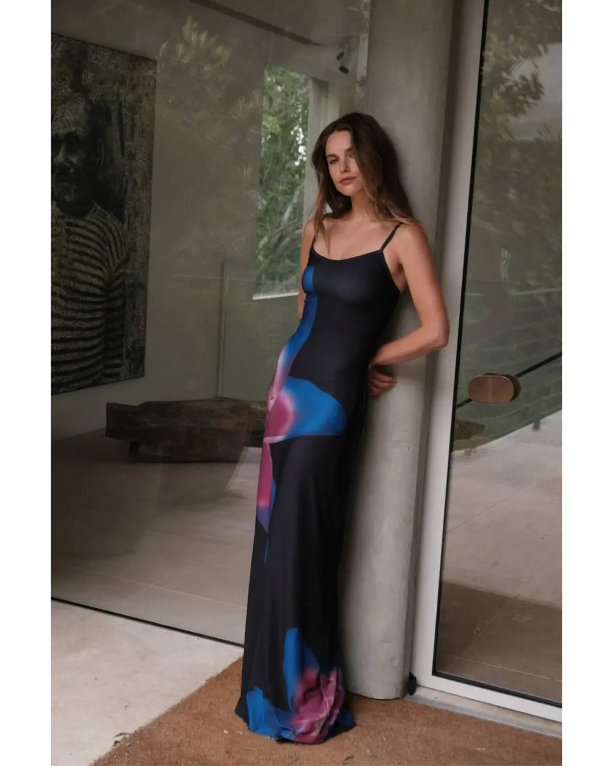With Harper Lu Slip Dress Midnight Lily Floral Size S / AU 8 photo 2
