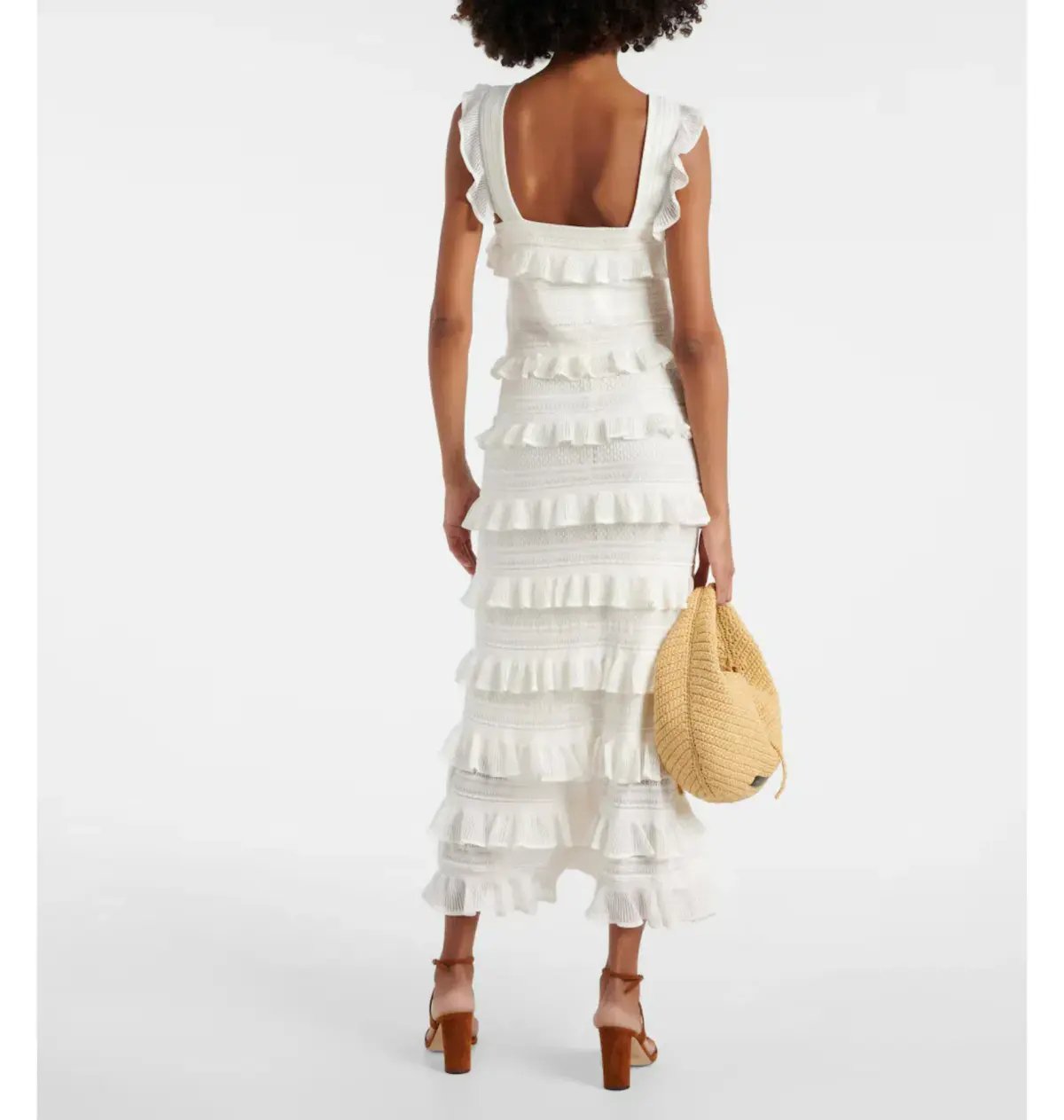 Zimmermann Natura Ruffle Dress in Parchment Size 0 / AU 8 photo 2