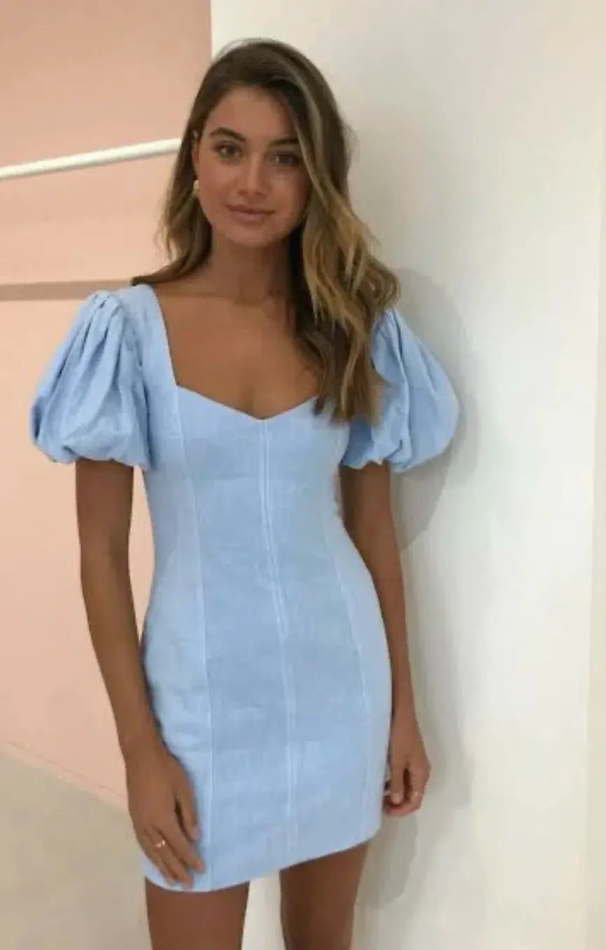 Bec & Bridge Anika Mini Dress Blue Size 10 photo 3