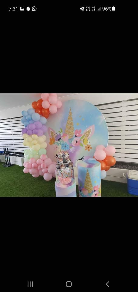 Unicorn theme party for kids birthday for hire at $150. photo 2