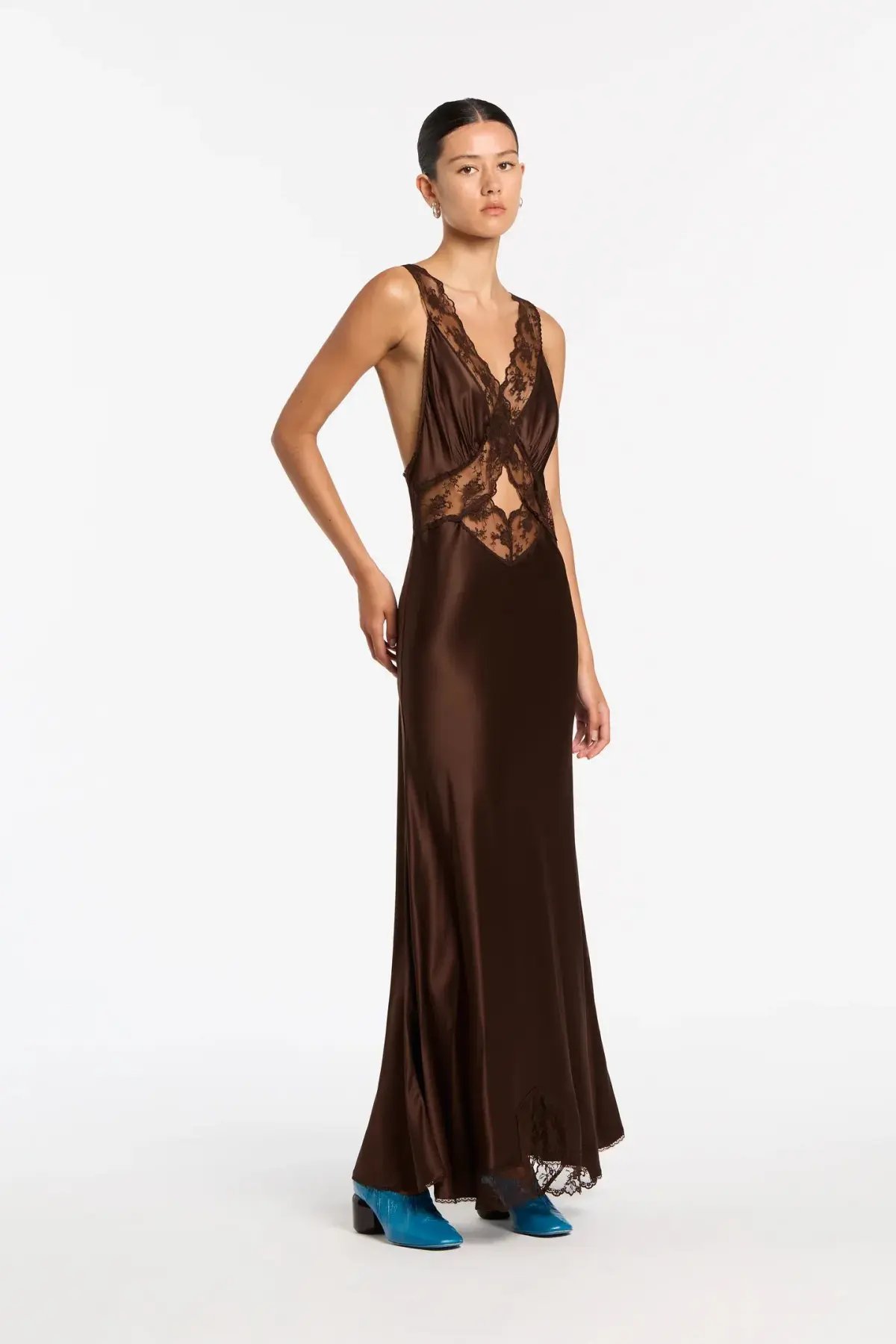 Sir the Label Aries Cut Out Gown Brown Size 8 photo 2