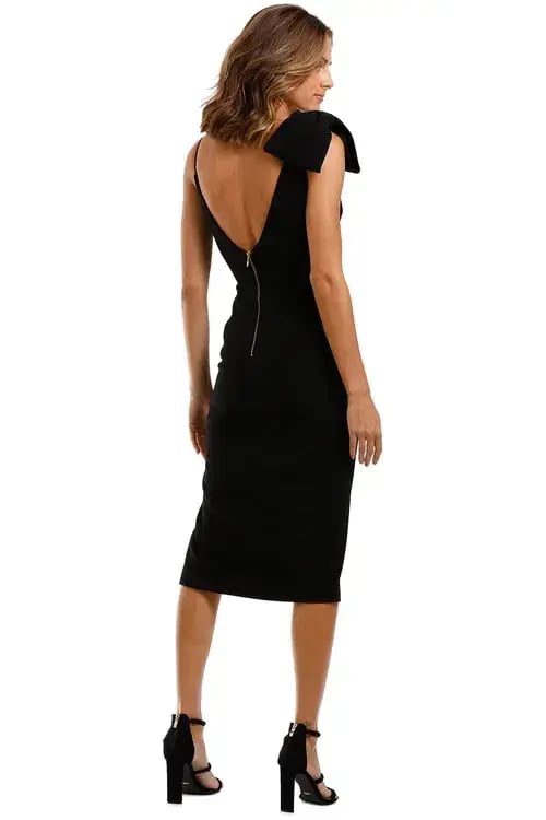 Rebecca Vallance Love Bow Dress Black Black Size 8 photo 3