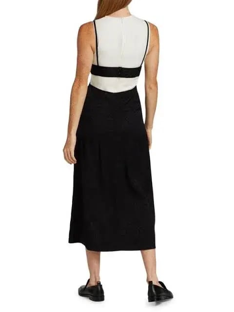 Proenza Schouler White Label Jacquard Layered Dress Black/White Size 8 photo 3