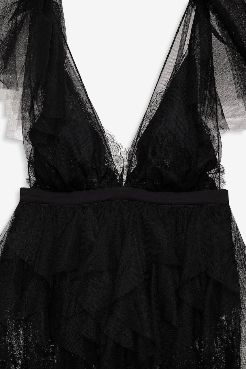 FOR LOVE & LEMONS MAXINE GOWN - BLACK photo 4