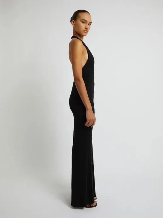 Christopher Esber Tailored Slope Halter Black Dress Size AU 6 photo 6