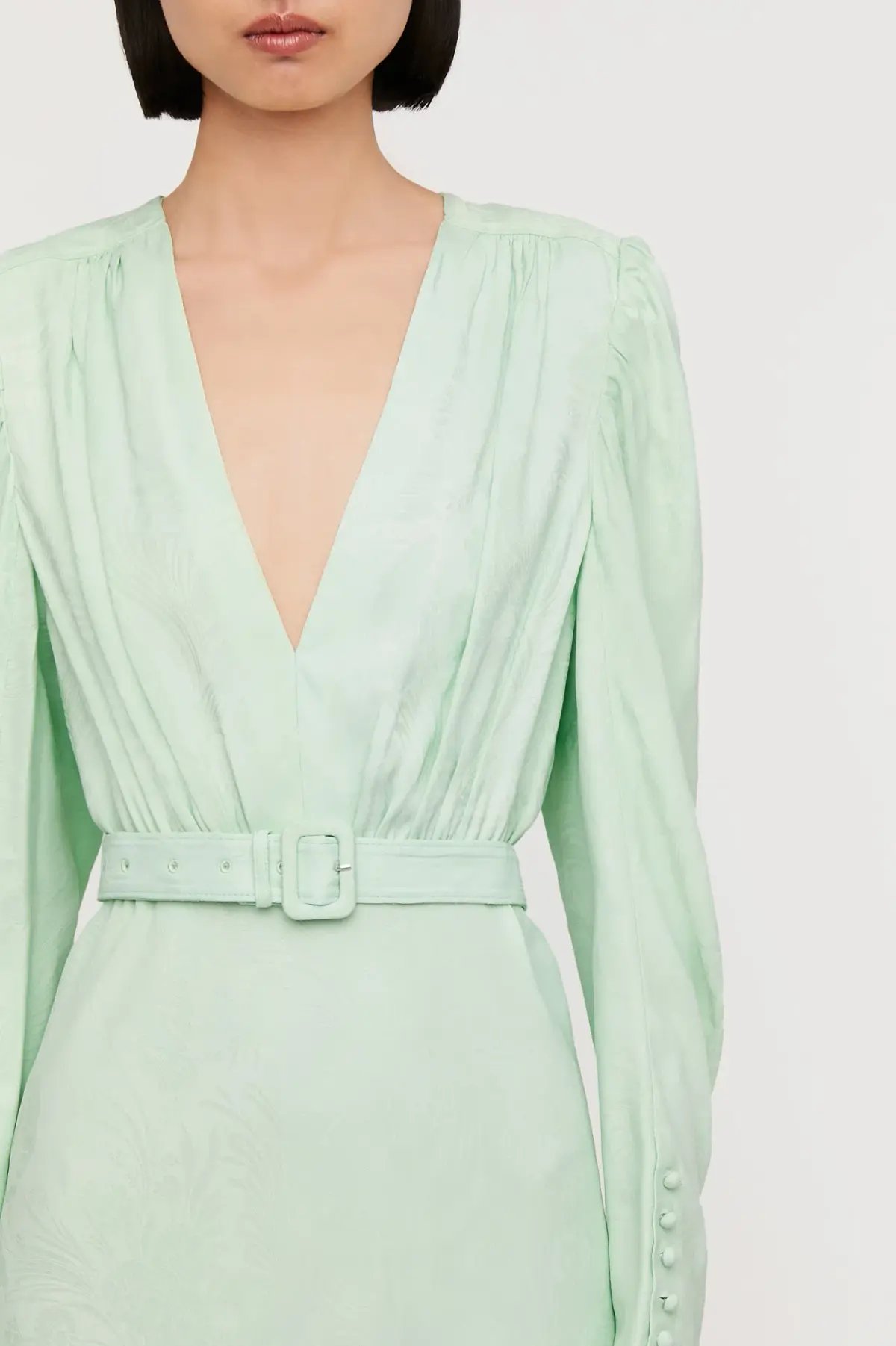 Scanlan Theodore French Jacquard Midi Dress Mint Size 10 photo 2