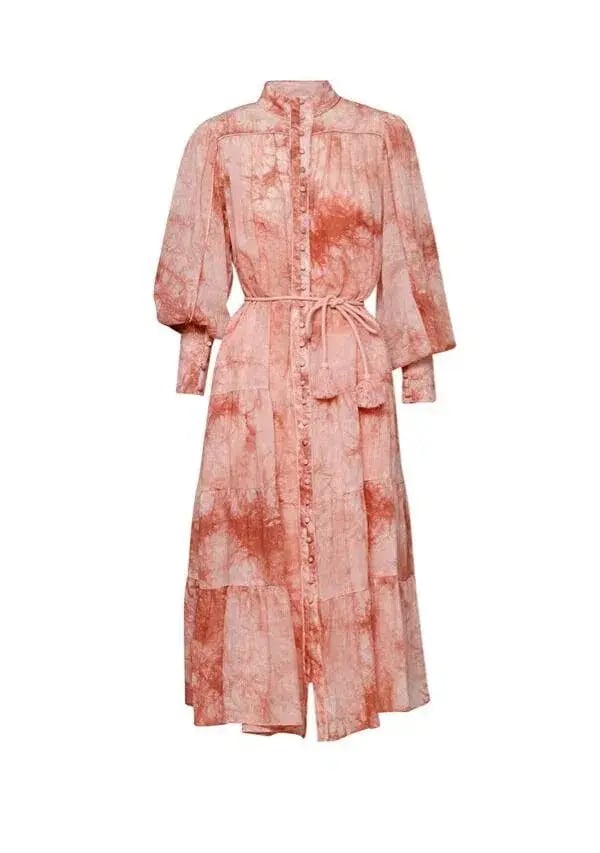 Ministry of Style High Tide Tie Dye Midi Dress Print Size AU 8 photo 4