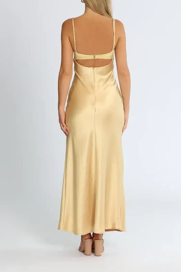 Bec & Bridge Carrie Maxi Dress in Yellow Champagne Size 6 photo 3