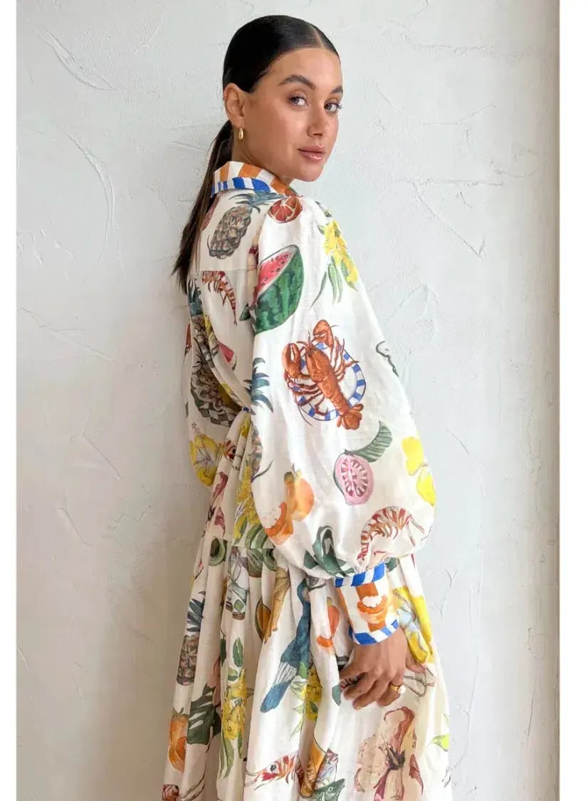 Alemais Theo Shirtdress Print Size 14 photo 3