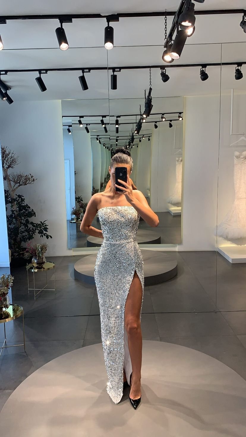 Lia Stublla Kendall Gown - White & Silver photo 2