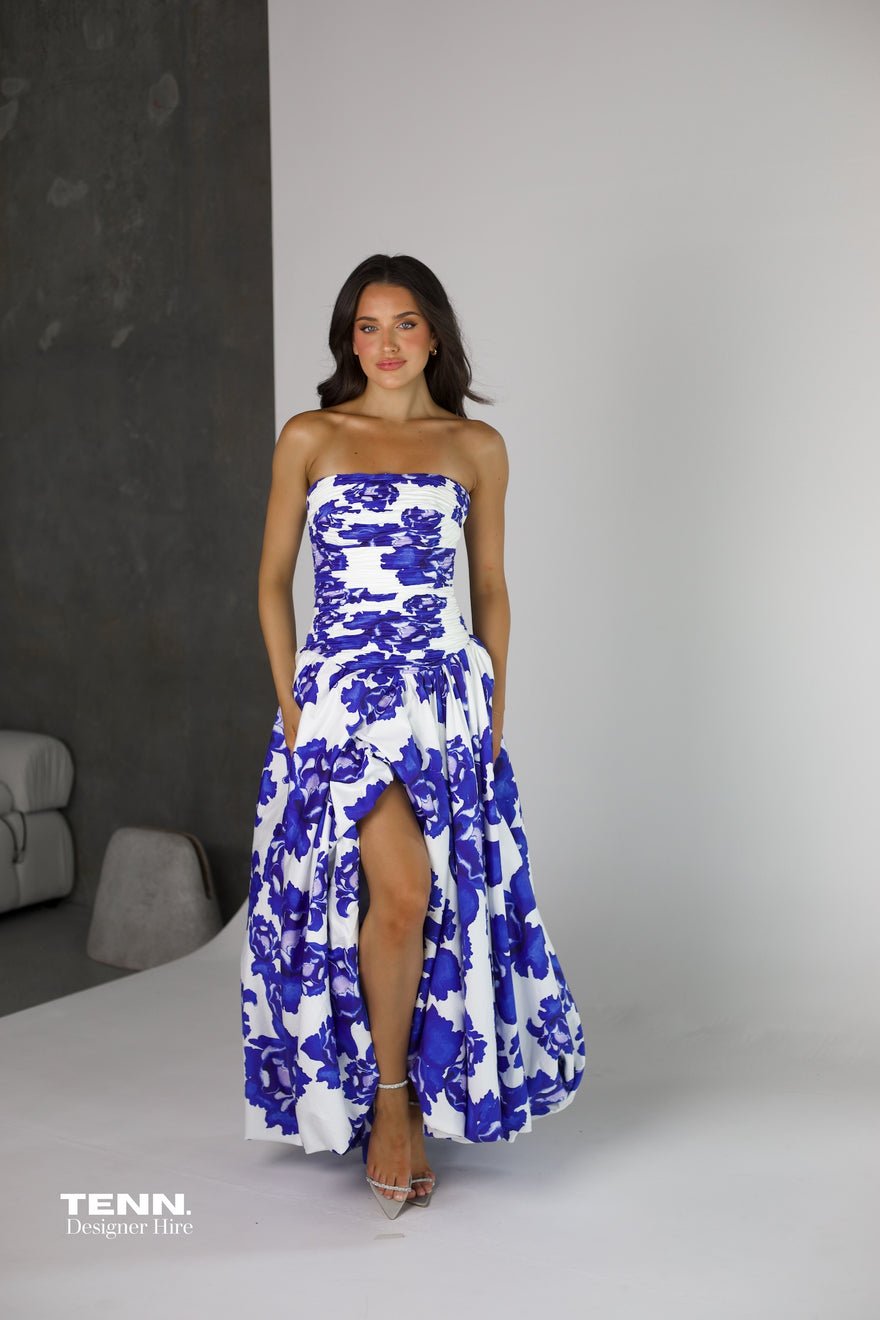 Aje Behold Maxi Dress - Boldly Blooming Cobalt photo 2