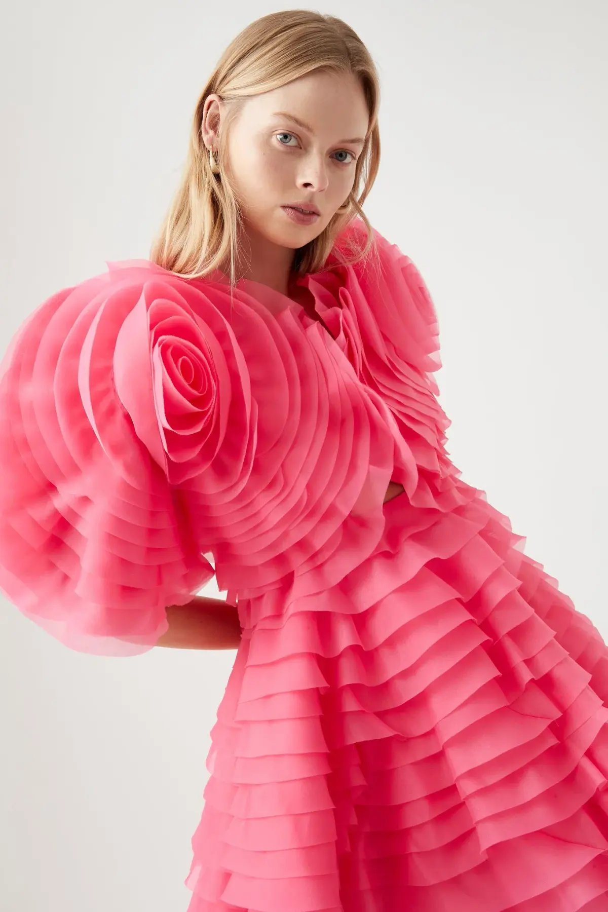 Aje Amour Ruffle Mini Dress Pink Size 8 / S photo 3