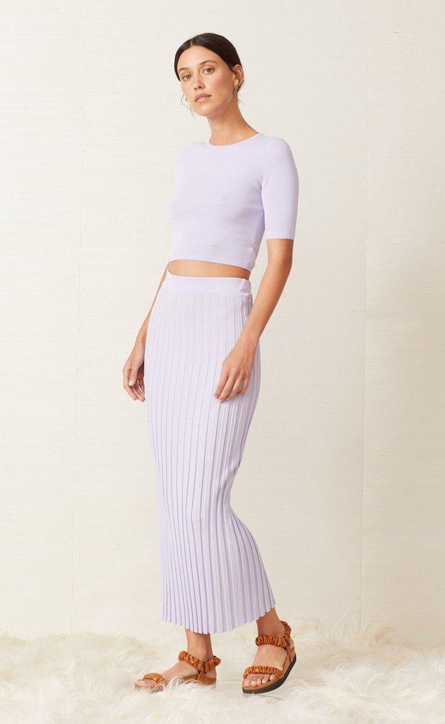 Bec & Bridge Eden Top & Midi Skirt Set Lilac Size 6 photo 3