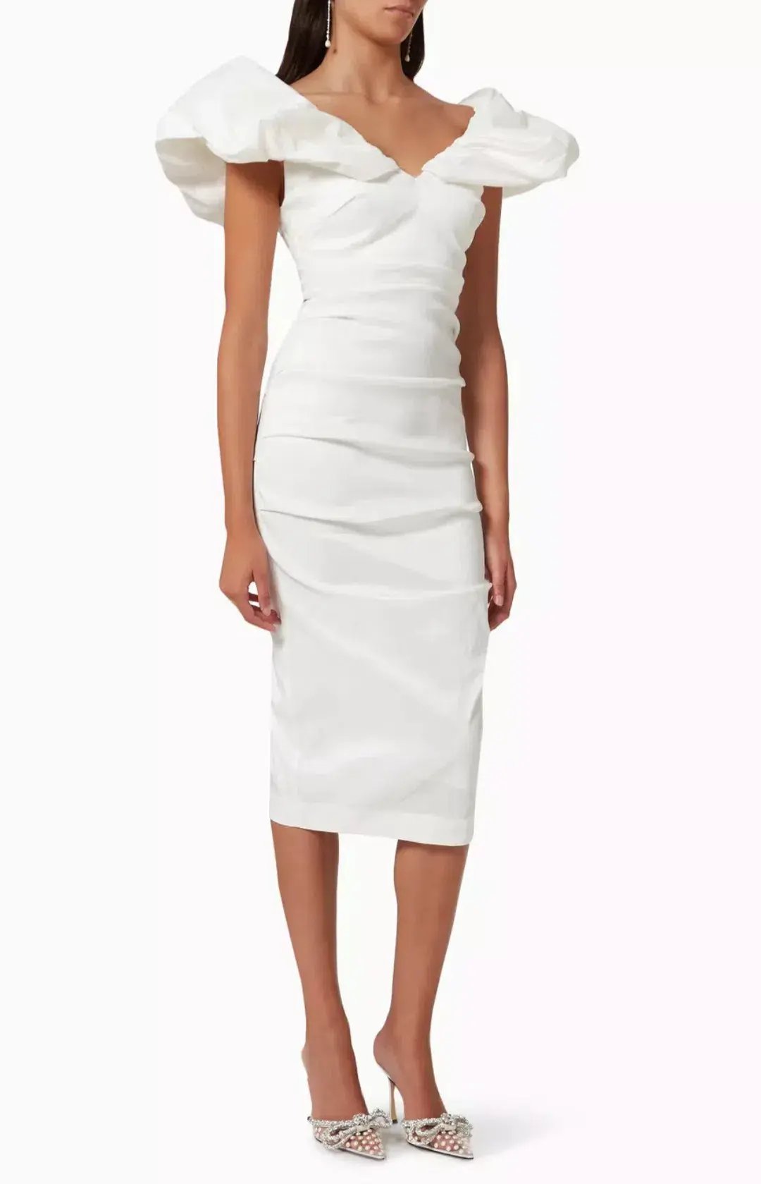 Rachel Gilbert Frey Dress White Size 0/AU6 photo 3