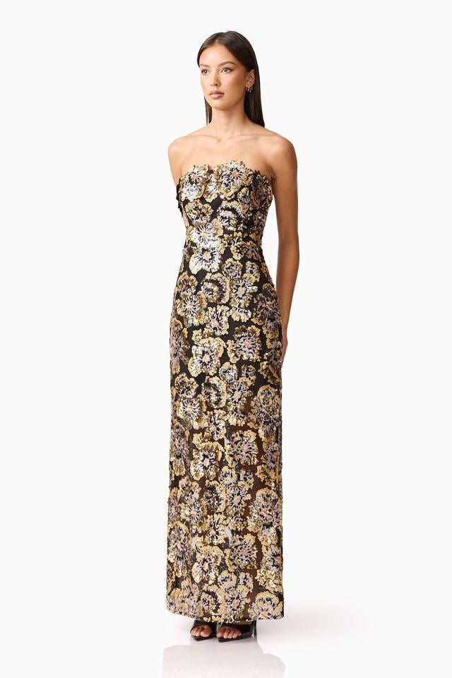 Elliatt Celeste Gown - Black Gold photo 2