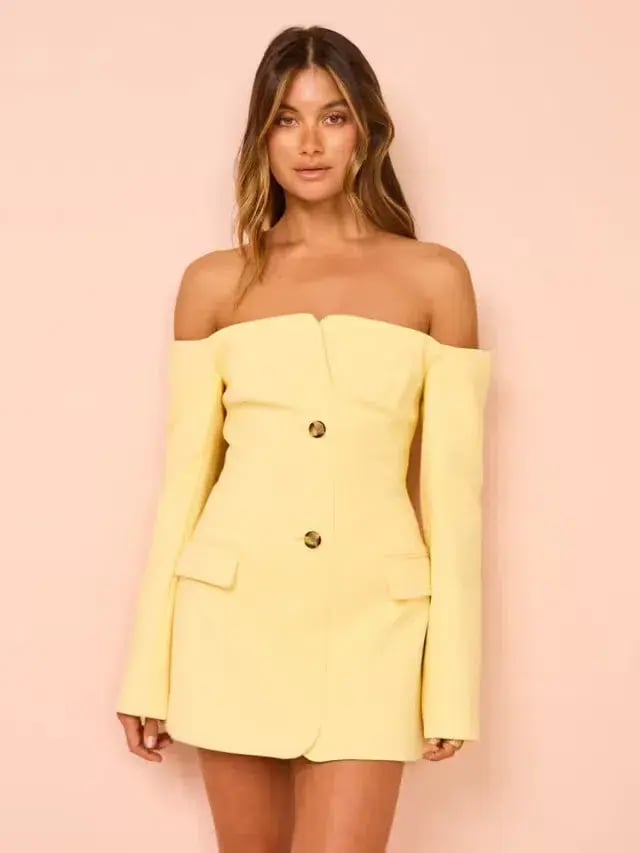 Sir the Label Sandrine Tailored Mini Dress in Limone Size 2 (AU 10) photo 3