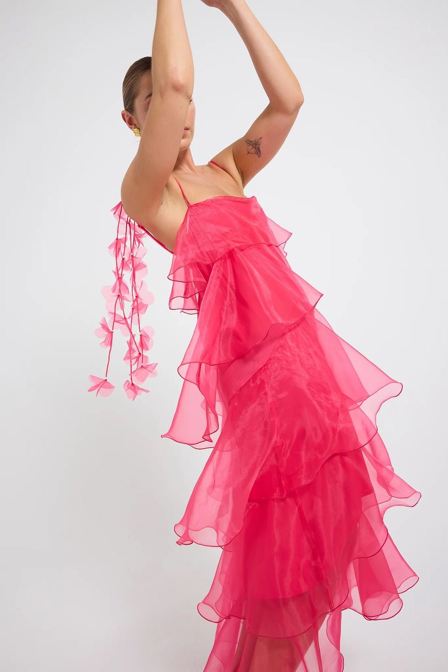 Pasduchas Cleo Tiered Maxi Dress - Magenta photo 2