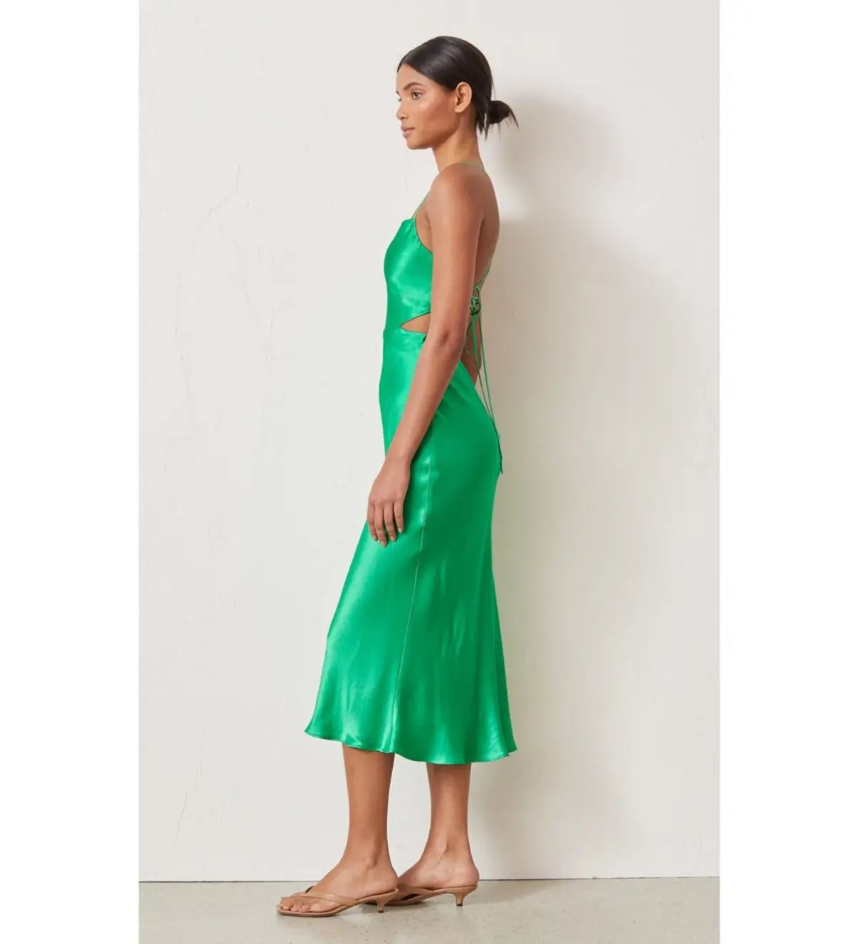 Bec 8 Bridge Loren Midi Dress  Emerald Green Size 8 photo 2