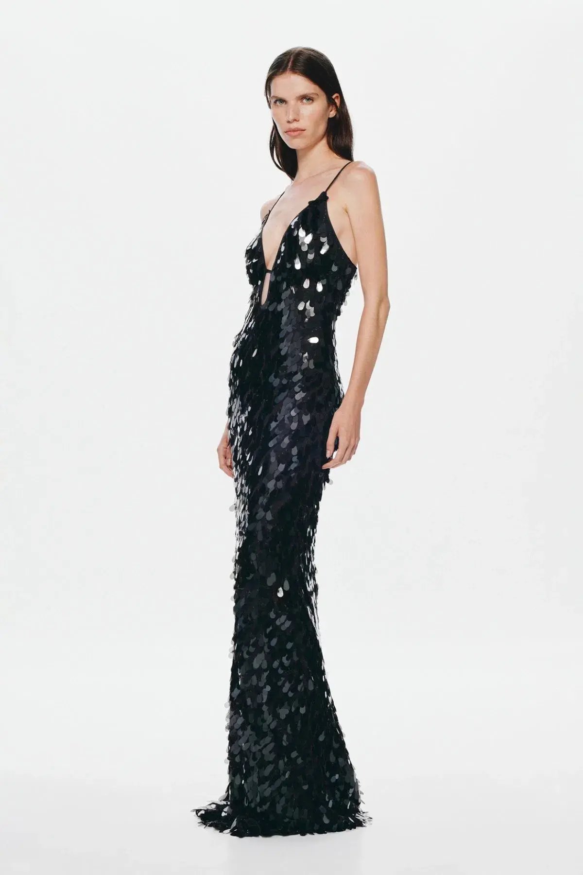 Misha  The 'Sapphire' Sequin Maxi Dress Black 10 photo 2