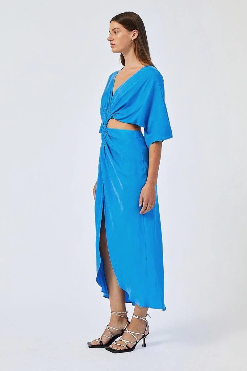 Suboo Hannah Rouched Cross Over Midi Dress - Lapis Blue photo 2