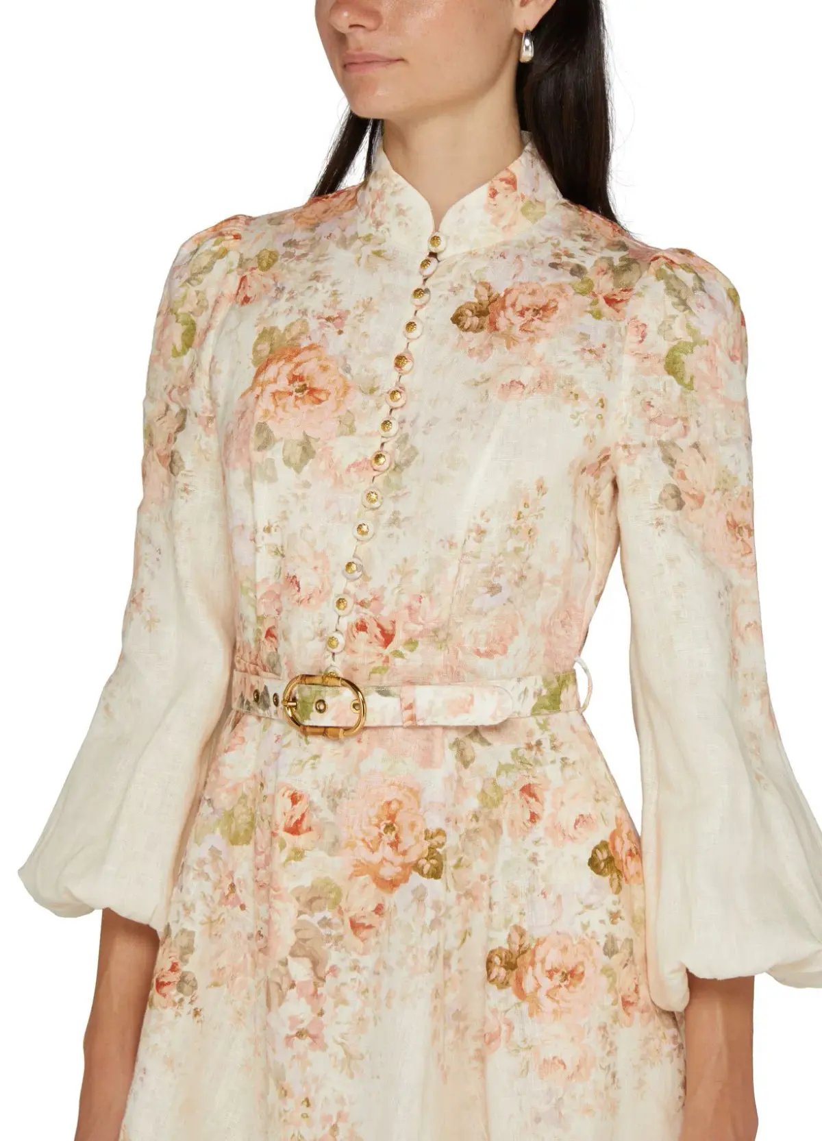 Zimmermann The Illustration Buttoned Mini in Cream Rococo Floral Size 3 / AU 14 photo 2