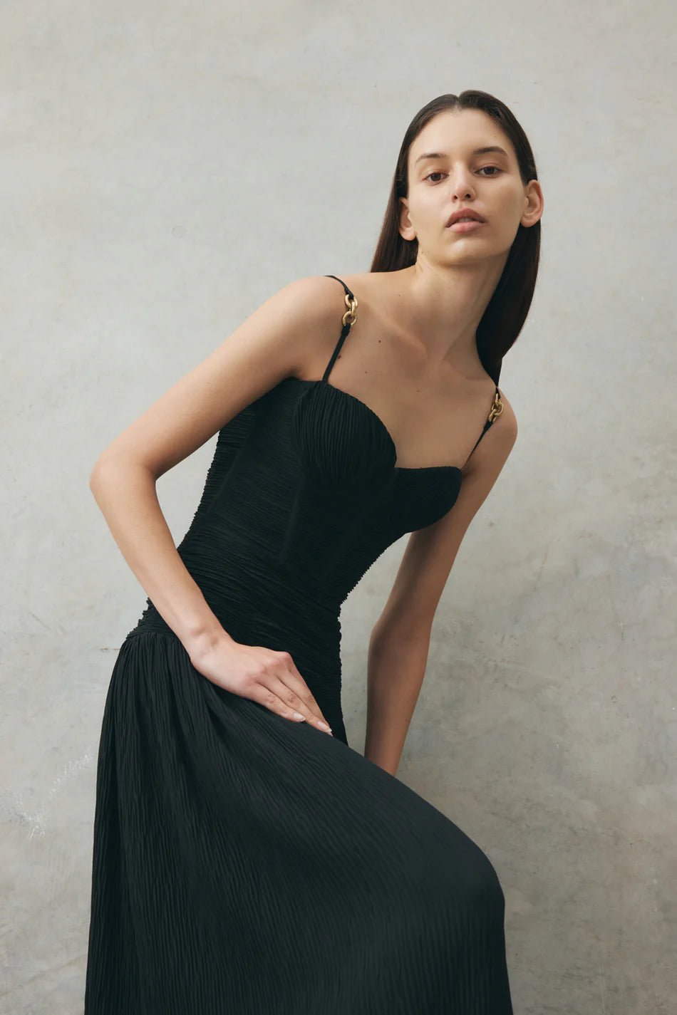 MANNING CARTELL DOUBLE TIME PLEAT DRESS - BLACK photo 9
