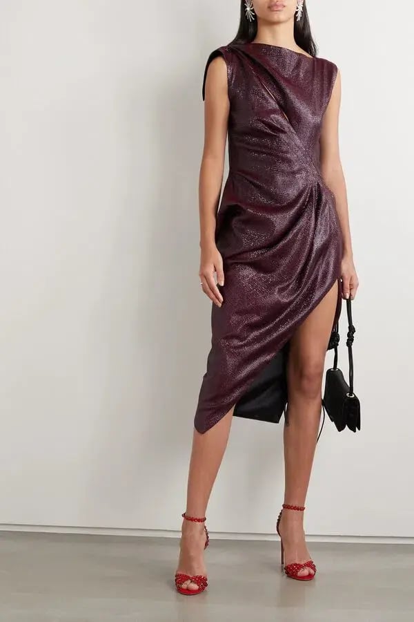 Toni Maticevski Connector Dress Burgundy Size 6 photo 3