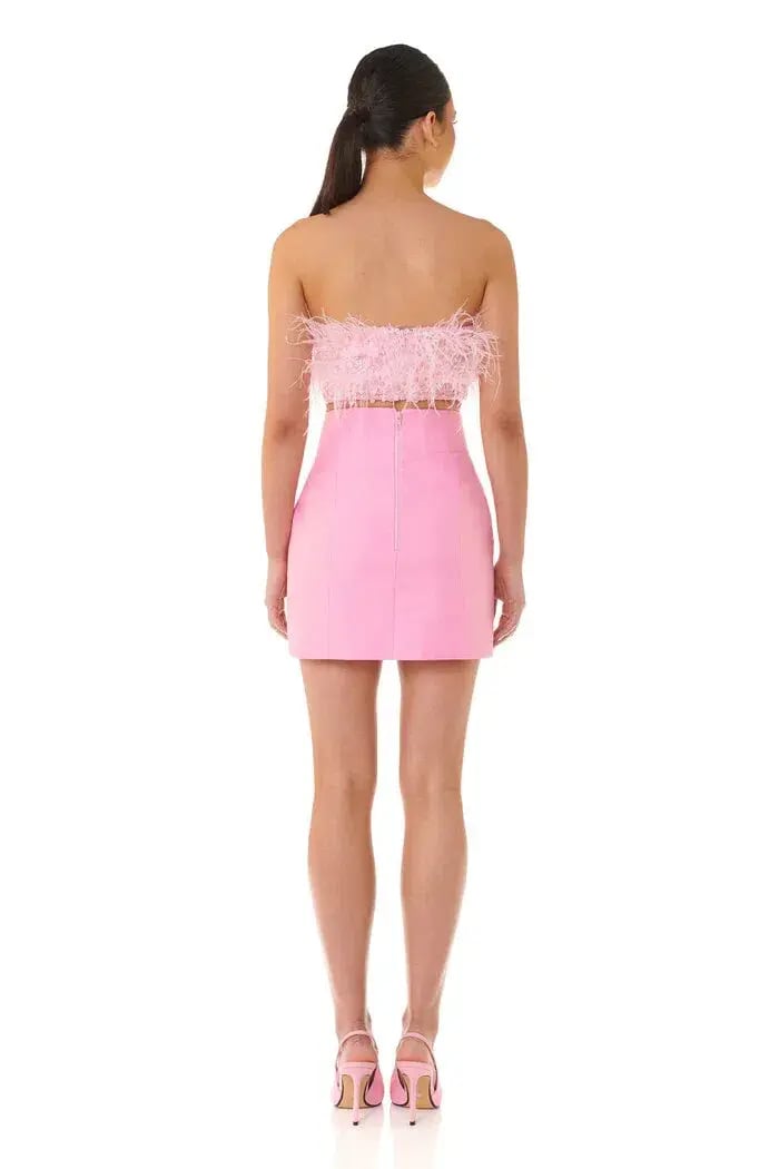 Eliya The Label Simone Skirt & Heather Top Set Pink Size 10 photo 3