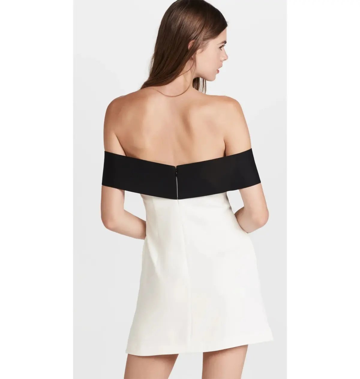 Self-Portrait Off-Shoulder Bow Mini Dress White Size AU 6 photo 5