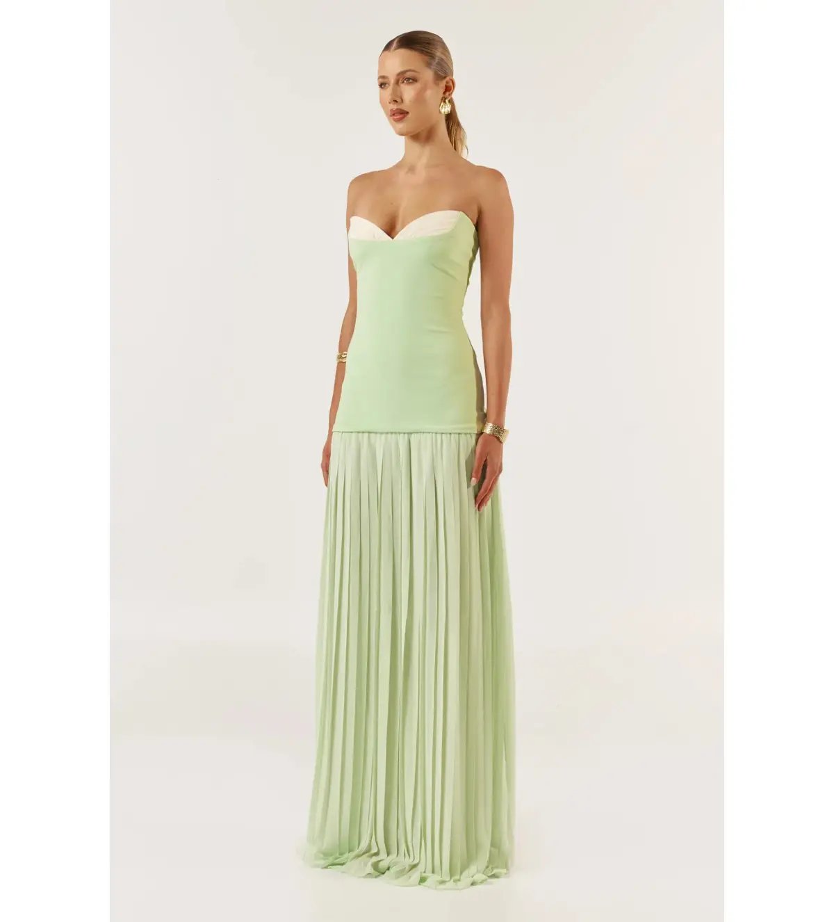 She is Olla Nicolette Maxi Dress Green Size 8/S photo 5