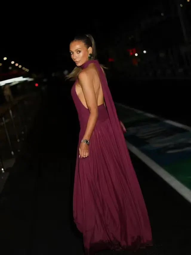 Effie Kats Verity Maxi Gown Burgundy Size M / AU 10 photo 5
