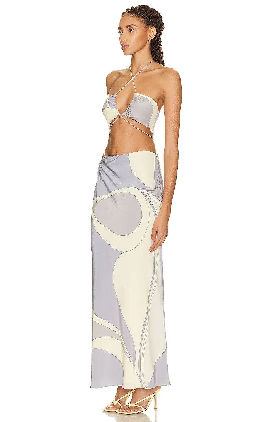 Sir The Label Adrianna Deconstructed Dress Cesco Print Size 2 / 10 AU photo 3