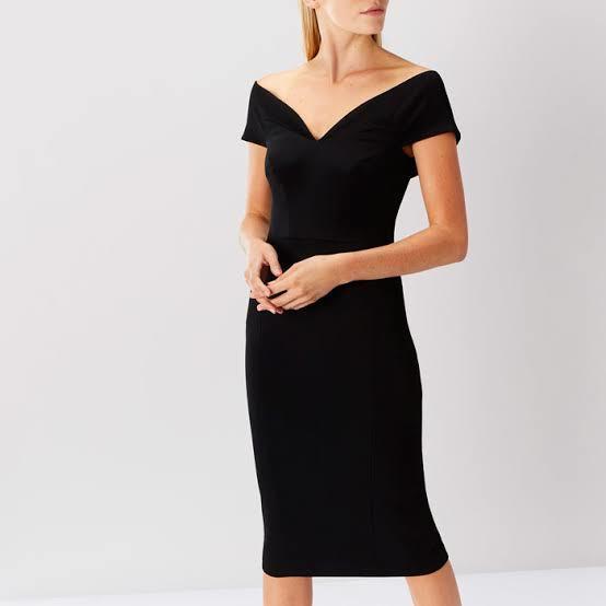 Coast Jessa Bardot Shift Dress Black Size 12 photo 2