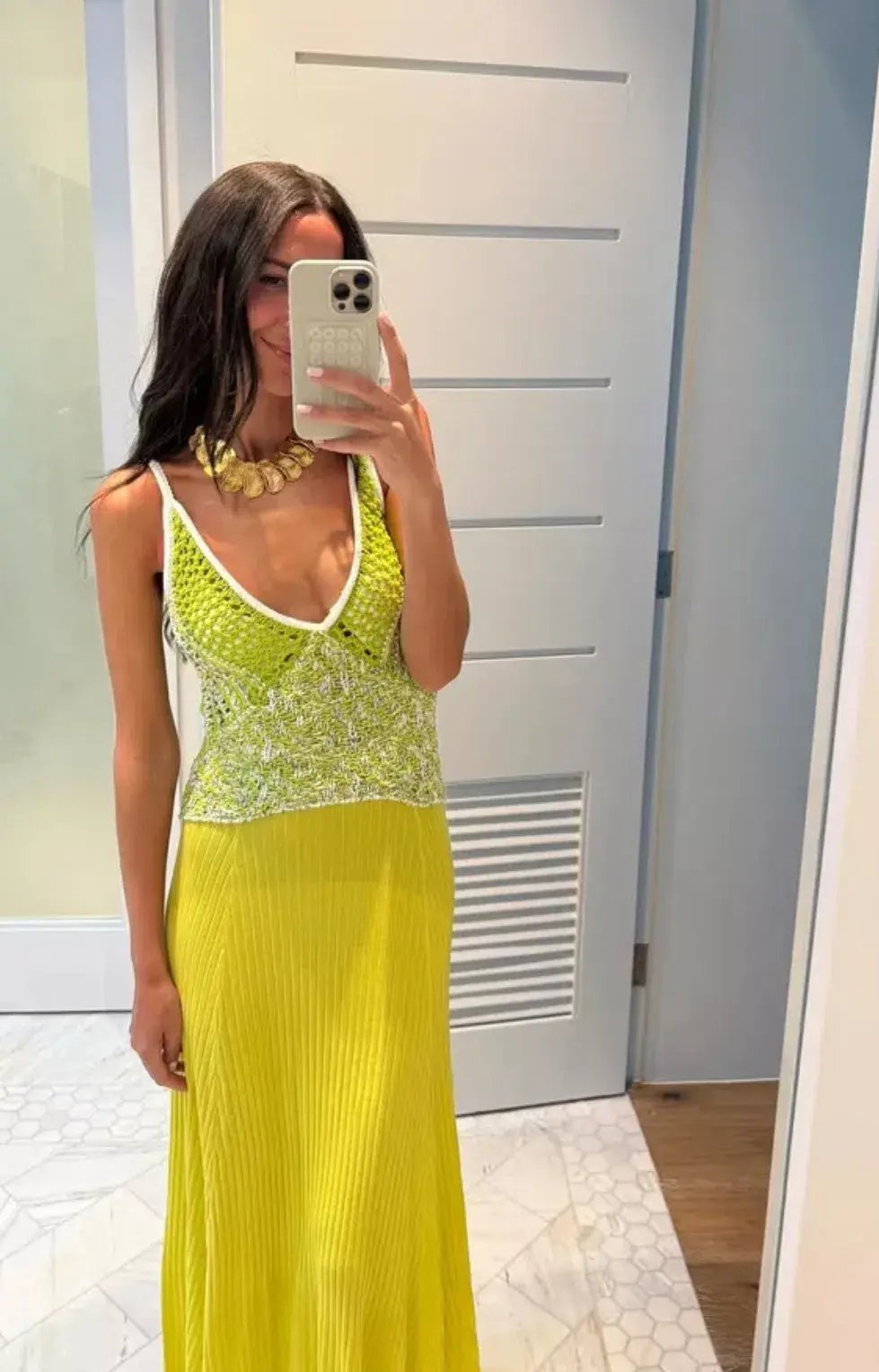 Christopher Esber Grafted Duo Cami Gown Yellow Size S / Aus 8 photo 3