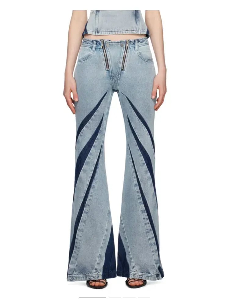 Dion Lee Darted Denim Set Blue Size 8 photo 3
