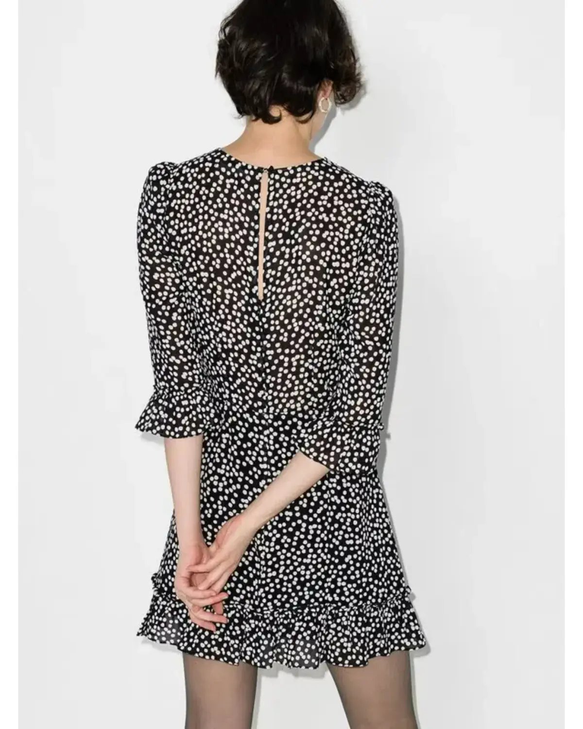 Reformation Doutzen Polka Dot Mini Dress Size AU 8 photo 2