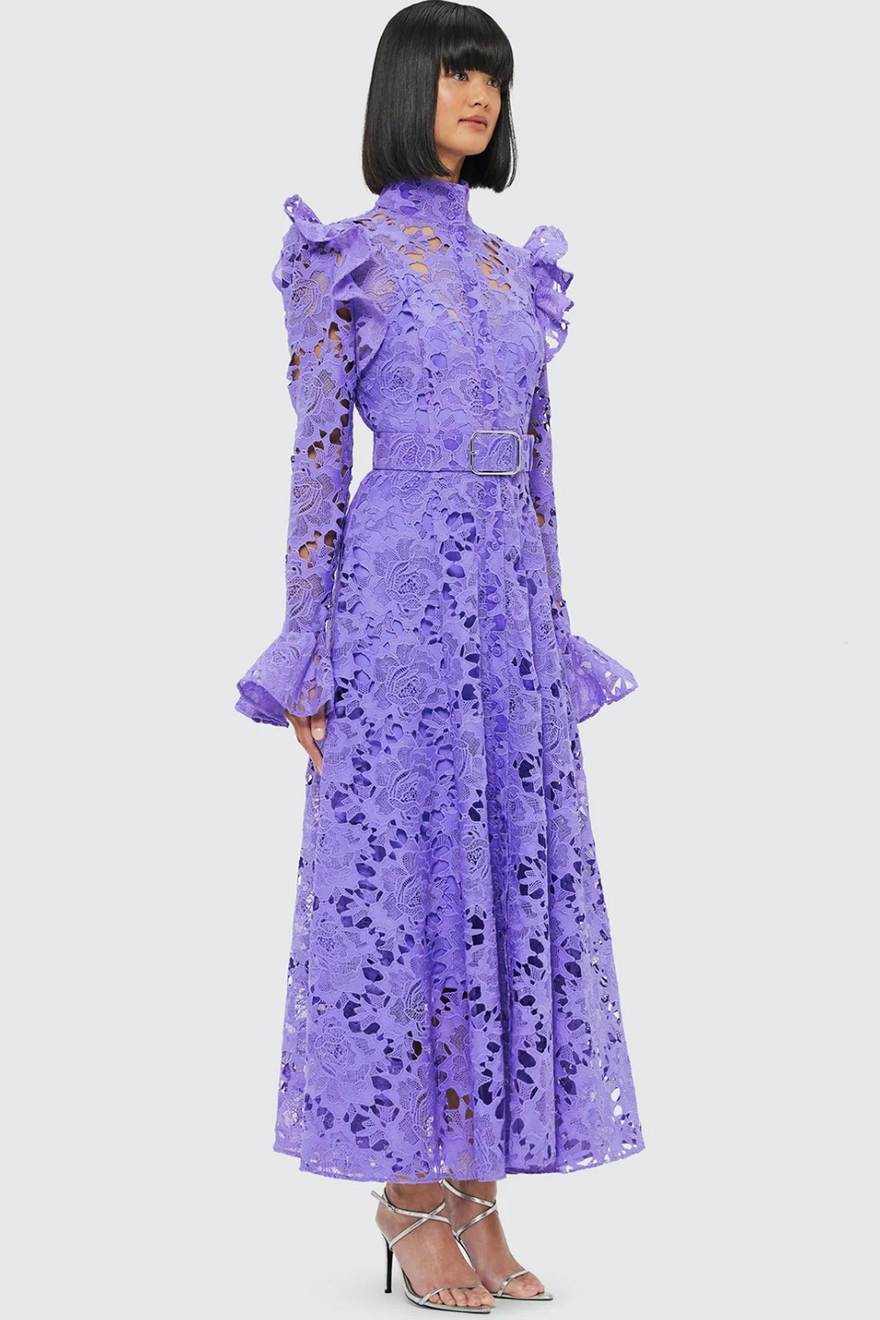 Leo Lin Aliyah Butterfly Sleeve Midi Dress photo 2