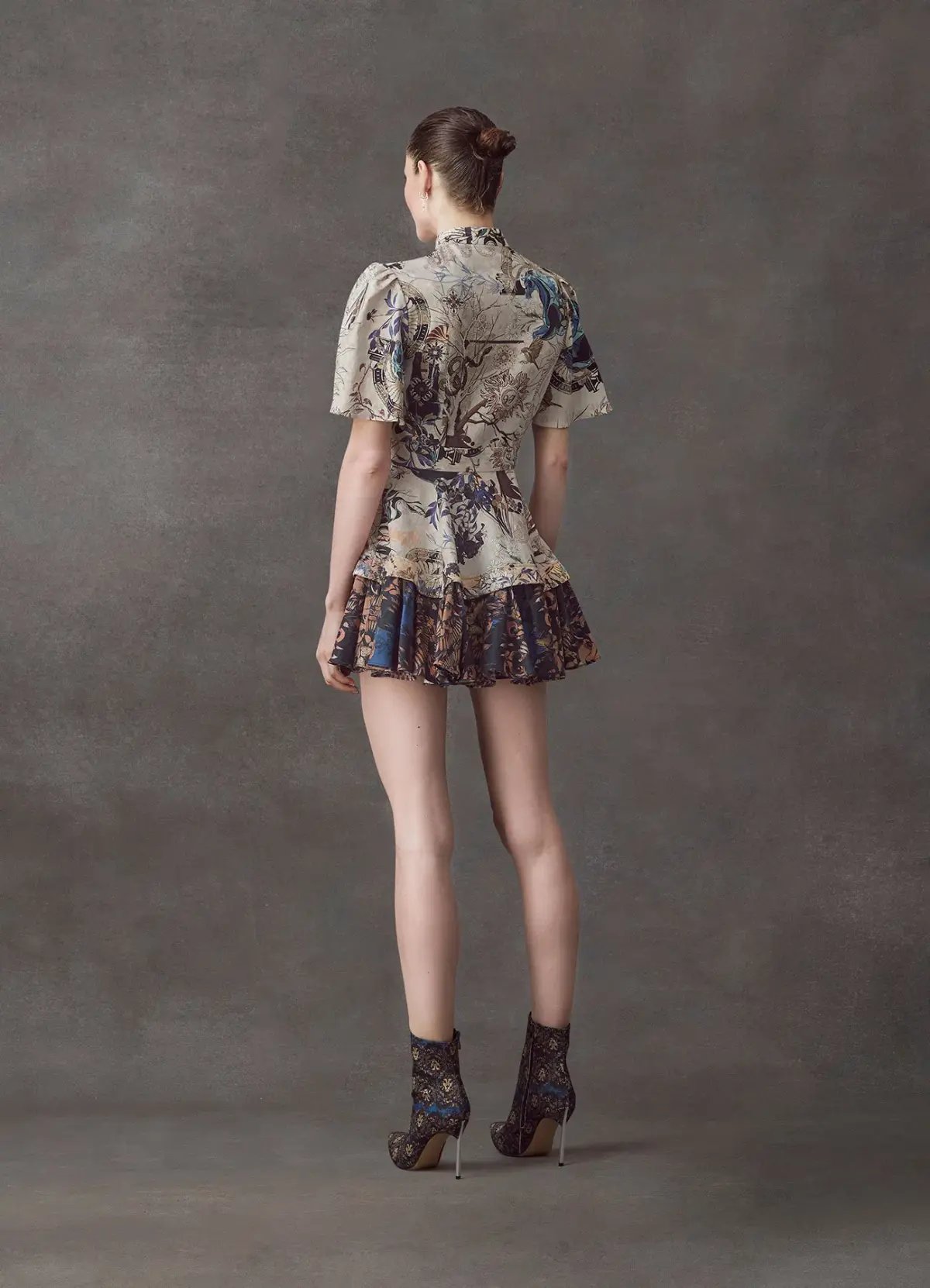 Leo Lin The Lover Cotton Linen Mini Dress Multi Size AU 8 photo 4