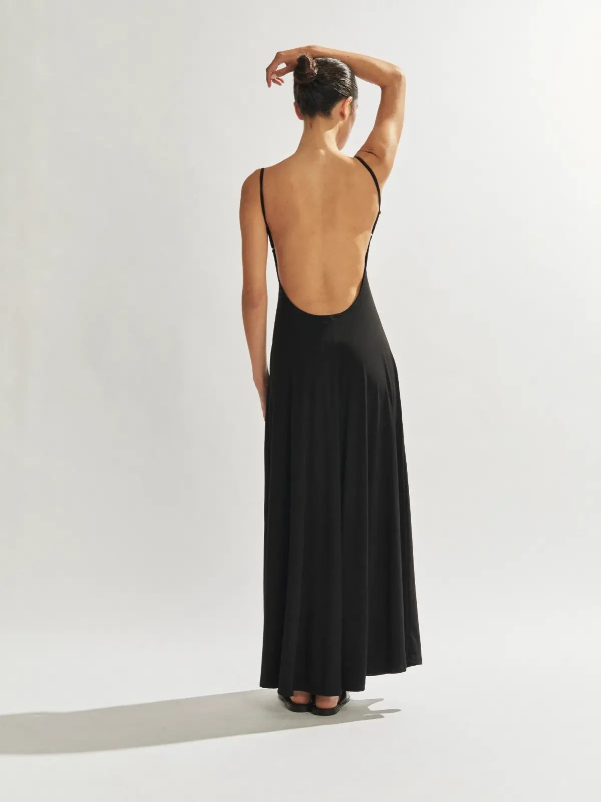 One Mile the Label Sammy Maxi Dress in Black Size AU 8 photo 3