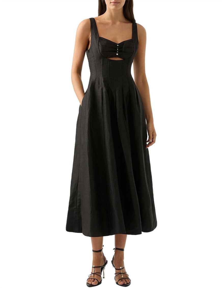 Aje Divinity Pearl Pin Midi Dress photo 3